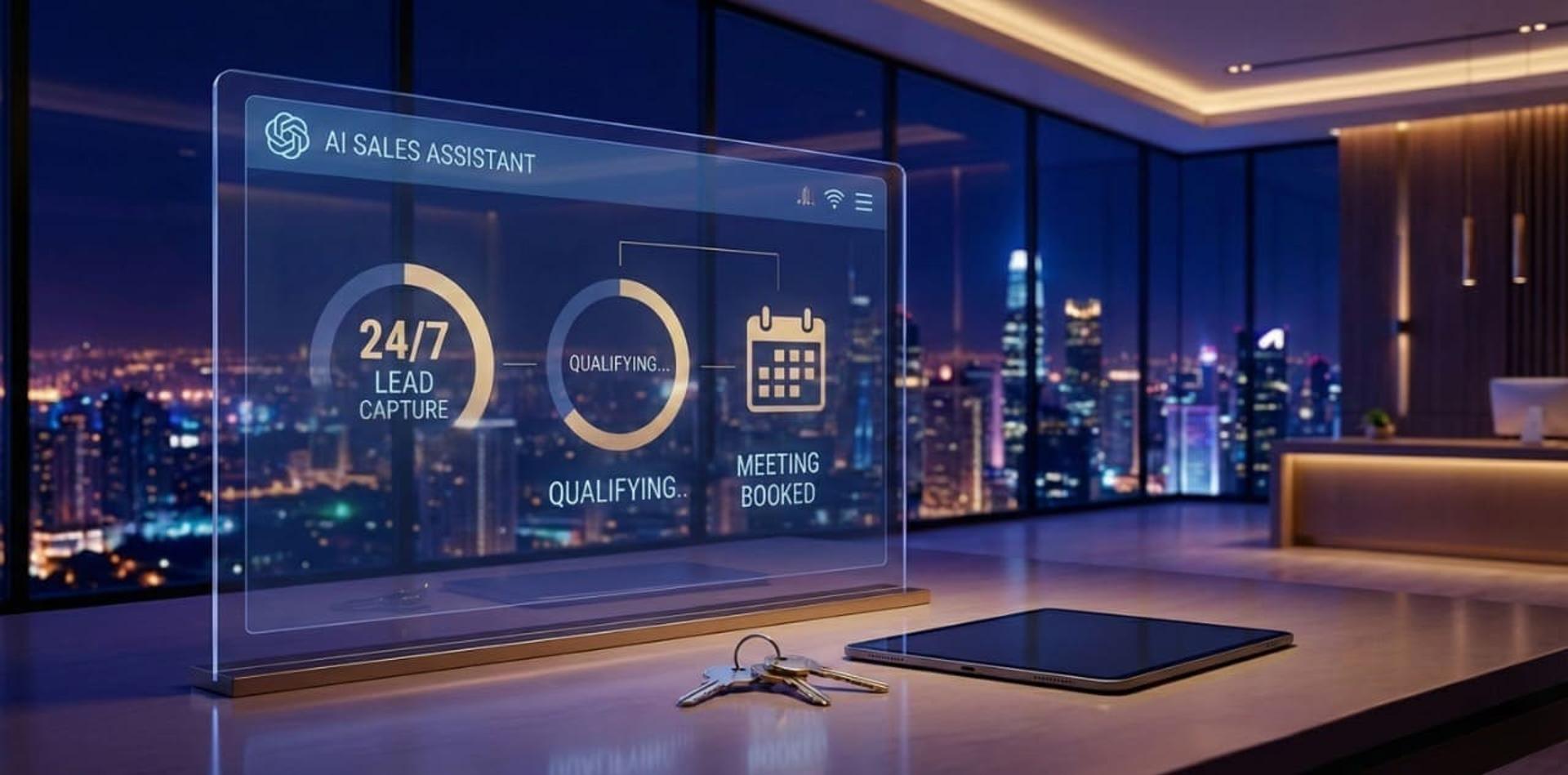 בוט מכירות AI עוזר ללקוח למצוא נכס נדל"ן מתאים